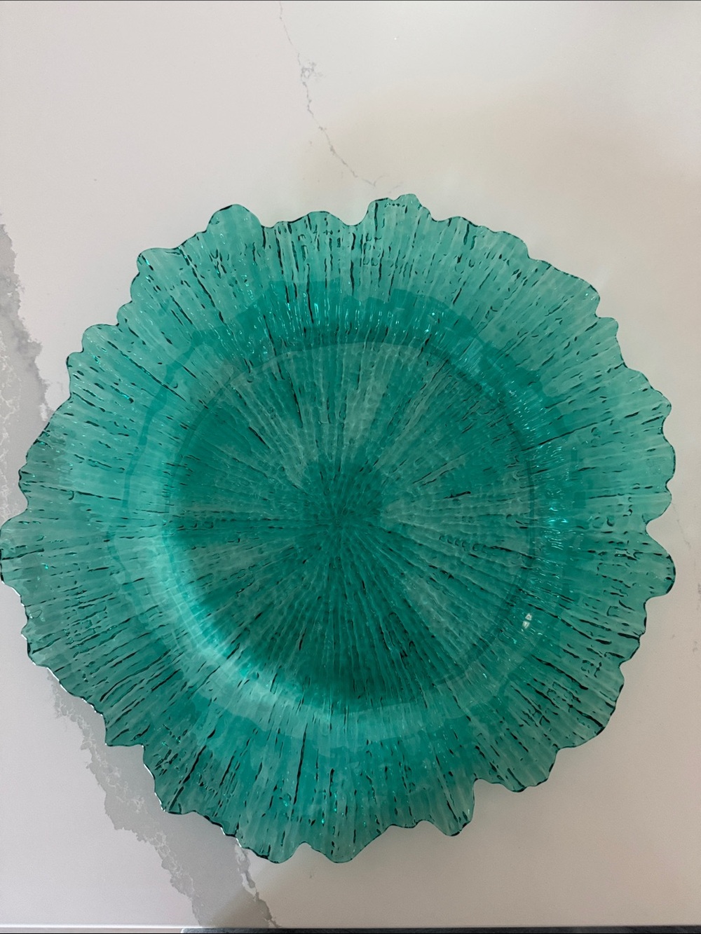 8 pack Reef Charger Plate Teal color - Picture 2 of 7